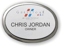 (image for) Greystone Executive Silver Oval Badge